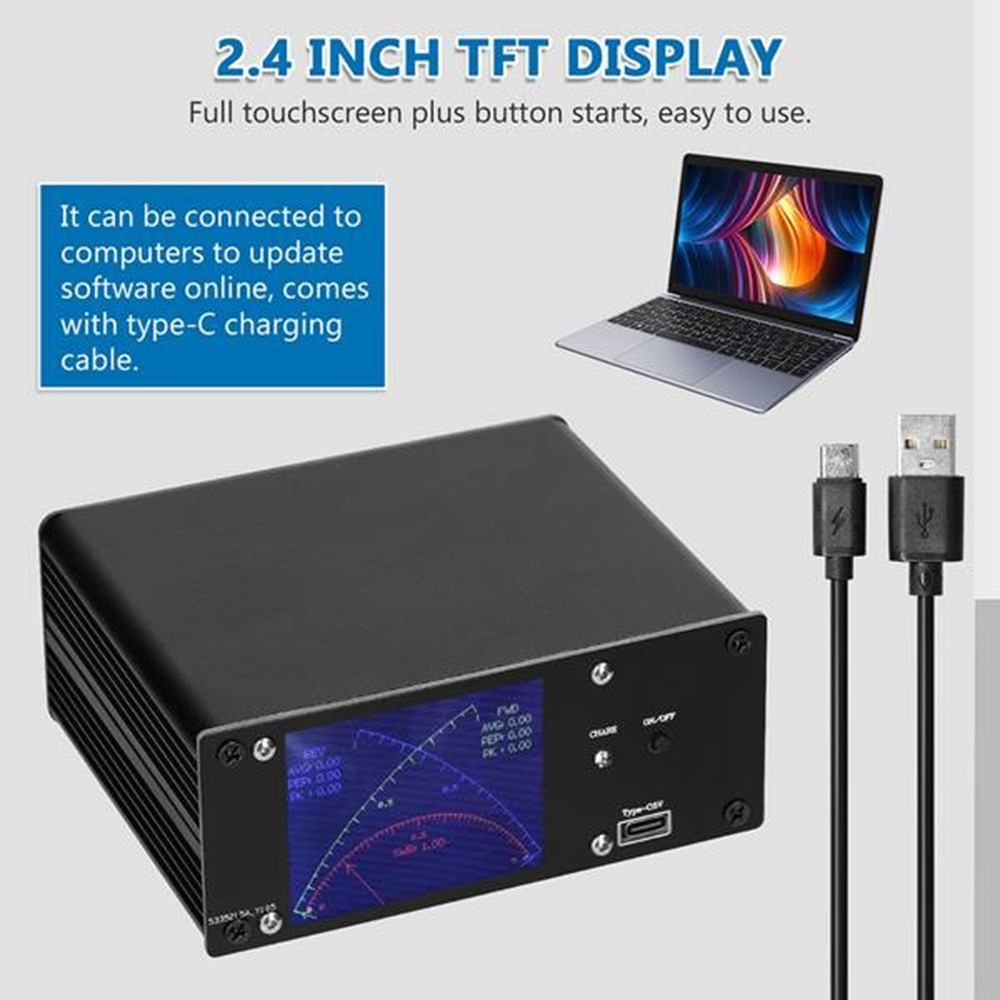 Full Touchscreen Shortwave Meter Standing-Waves Meter with over Voltage5607
