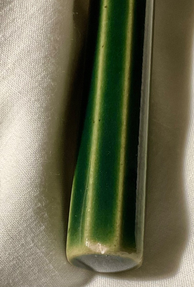 Sheffield Dessert Pie Server Stainless w Green Ceramic Handle England