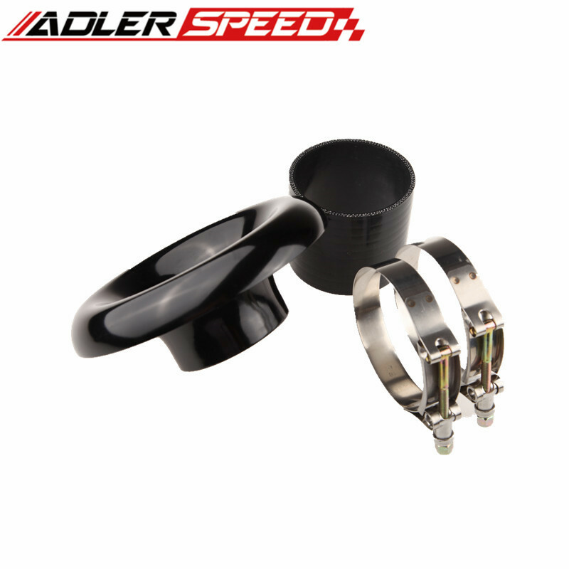 Universal 4" Black Velocity Stack For Cold/ Ram Engine Air Intake/ Turbo Horn
