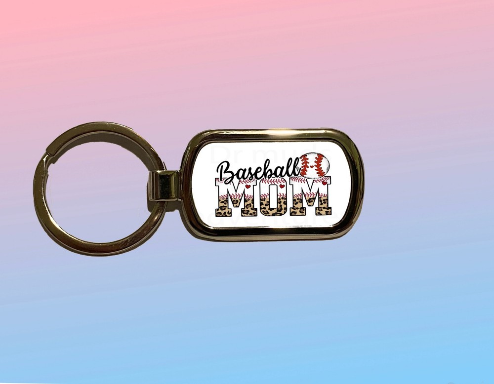 Neat BASEBALL MOM   Key Chain