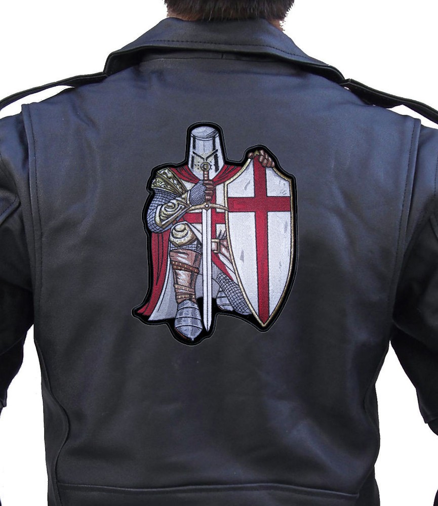 Christian Red and White Crusader Knight Patch FREE SHIP