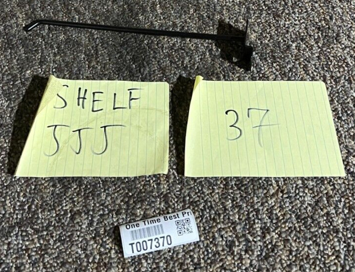 (QTY 39) Gridwall Peg Hook Black Grid Wall Display Hook Hanger Black