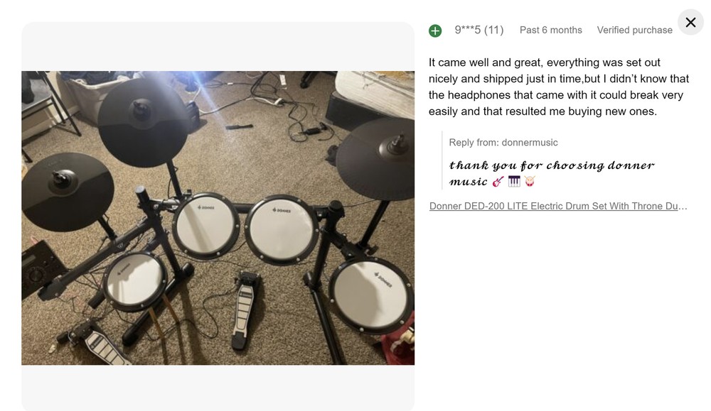 🥁 Donner DED-200 Lite Electric Drum Set