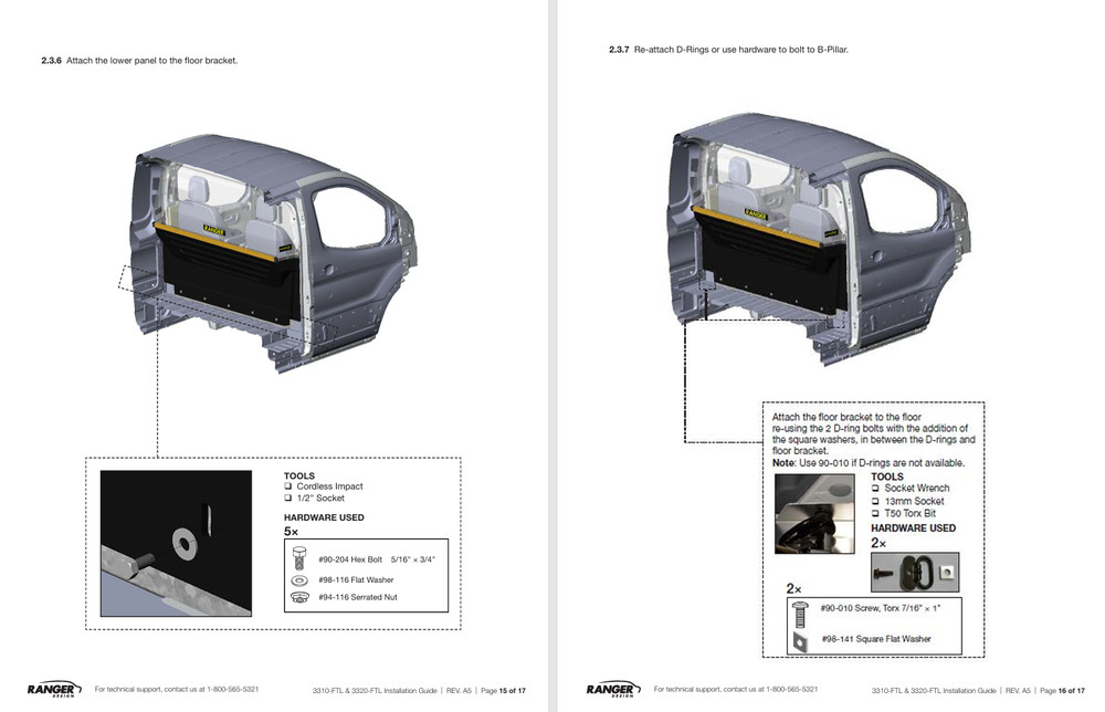 Max View Composite Van Partition – For Ford Transit LR Cargo Area | 3320-FTL