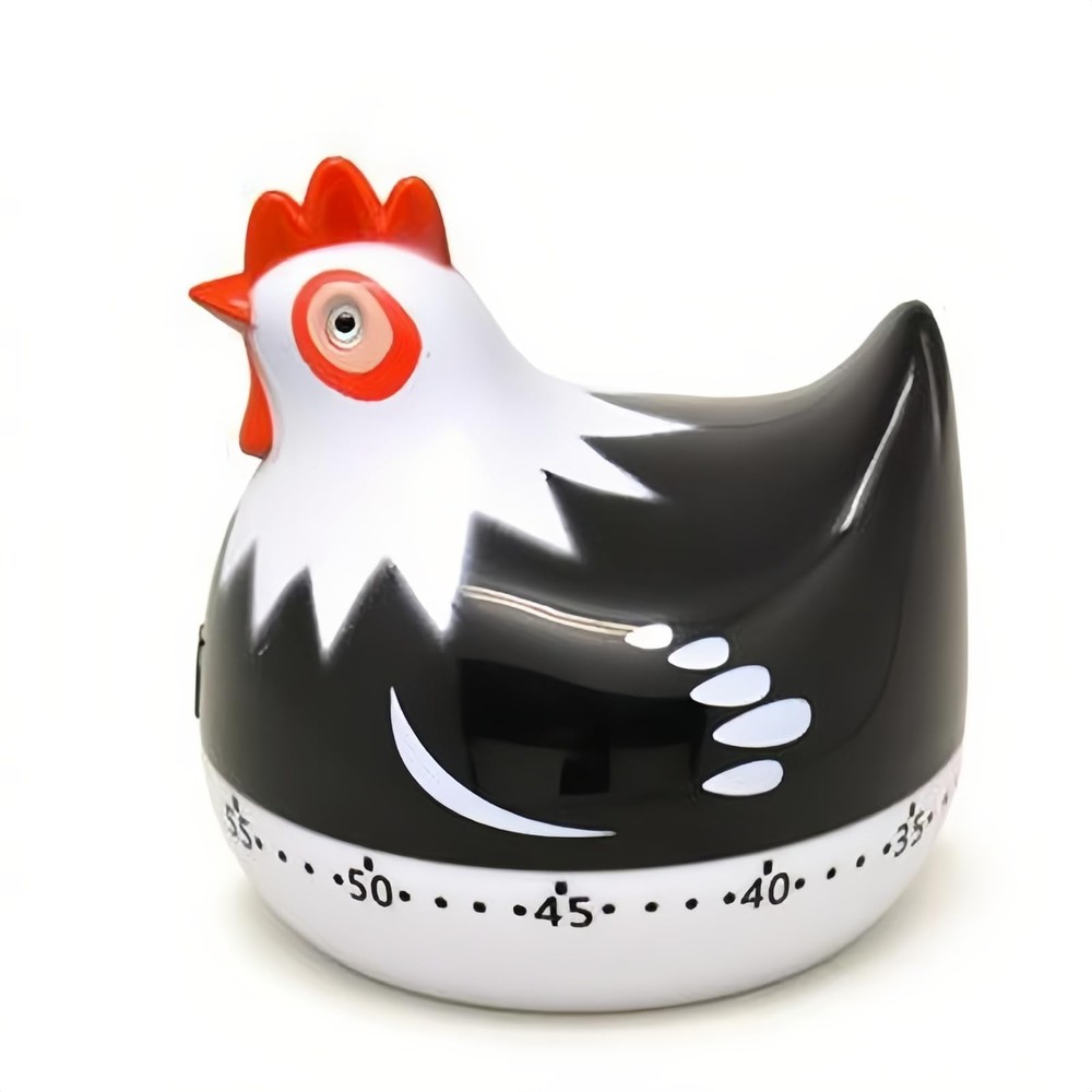 Cute Chicken-Shaped Kitchen Timer – 60-Minute Mechanical Timer for Cooking, B...