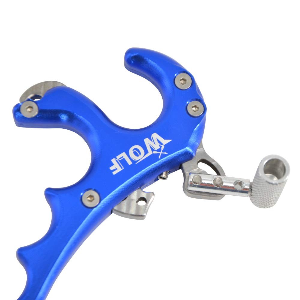 ZSHJGJR Archery Compound Bow Release Aid Thumb Trigger 4 Blue