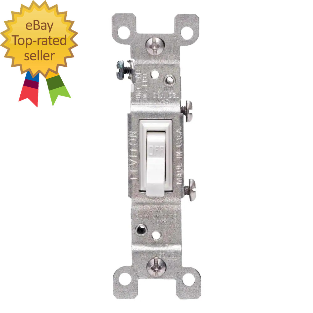 15 Amp Single-Pole Switch, White (10-Pack) 1451-2WM