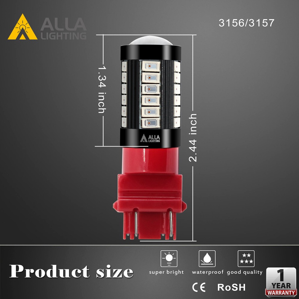 LED STROBE to Solid RED Taillight Taillamp Rear Brake Light Bulb for Trailblazer