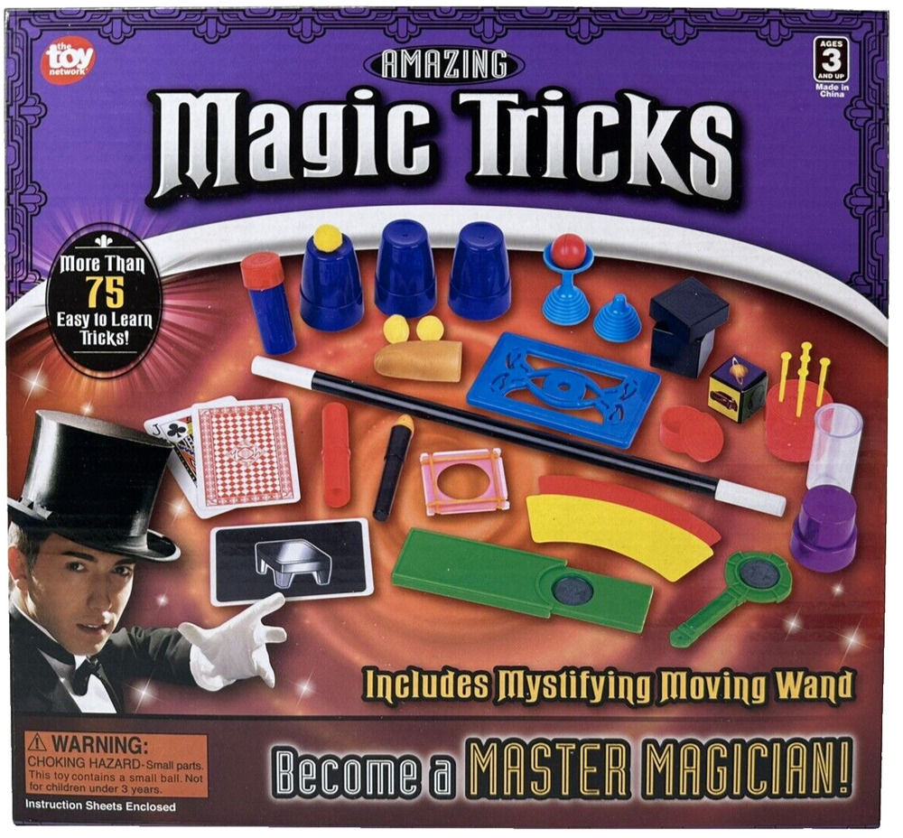 75 Amazing Magic Trick Set - Includes Magician's Wand