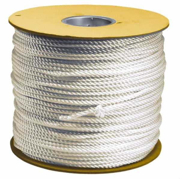 50' Max Length Polyester Solid Braid Rope 3/8" Diam, 337 Lb Capacity