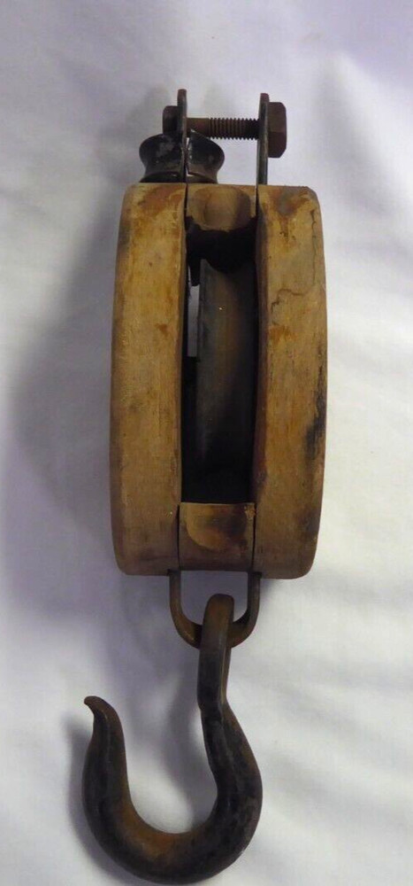 VINTAGE ANVIL BLOCK & TACKLE PULLEY