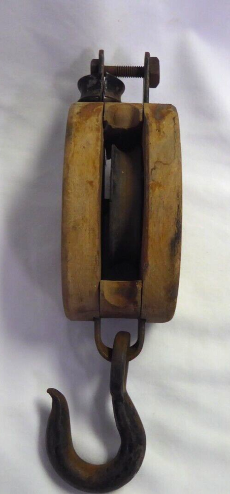 VINTAGE ANVIL BLOCK & TACKLE PULLEY