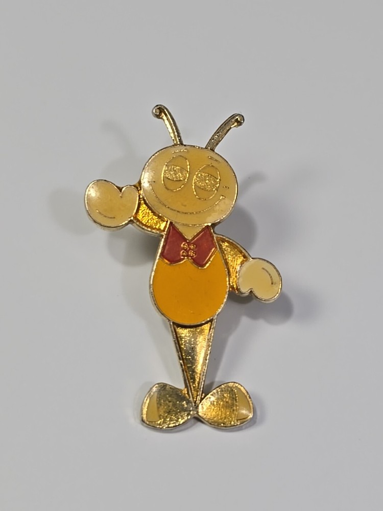 Cartoon Smiling Ant Bug Lapel Pin