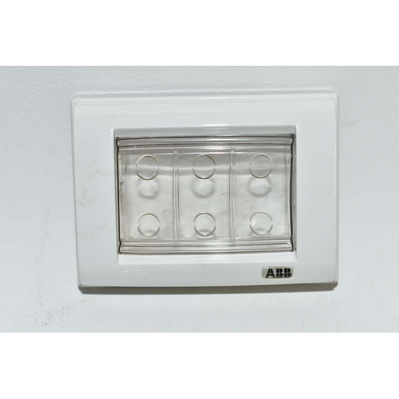 ABB Elos 19380526 Waterproof Plate IP55 3 Modules White