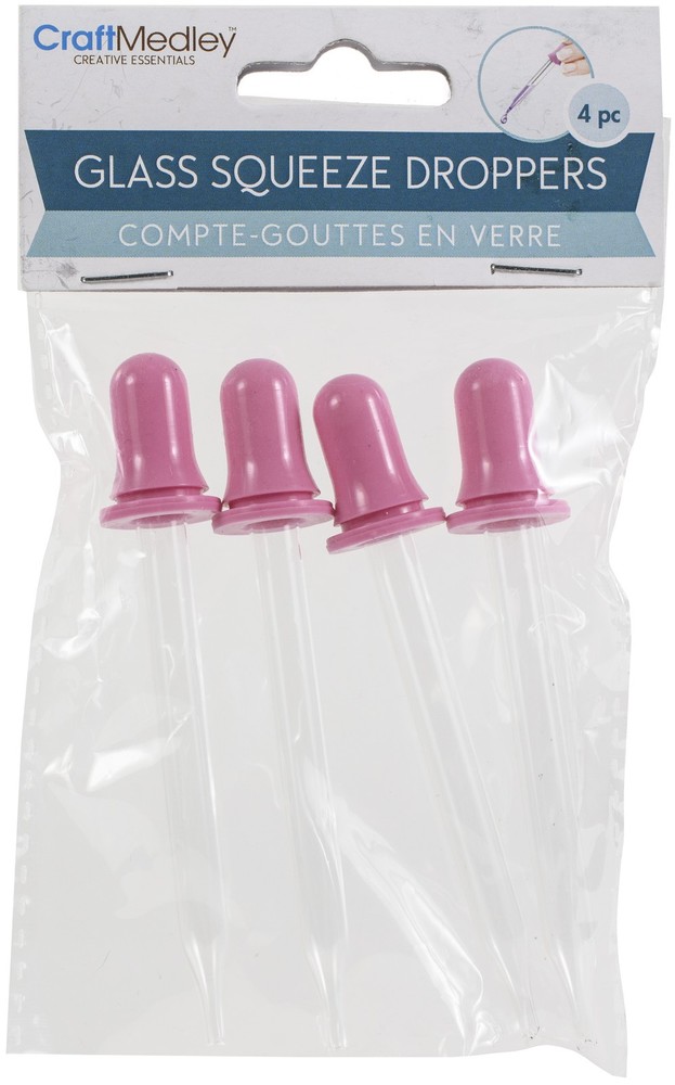 Craft Medley Glass Squeeze Droppers-4/Pkg