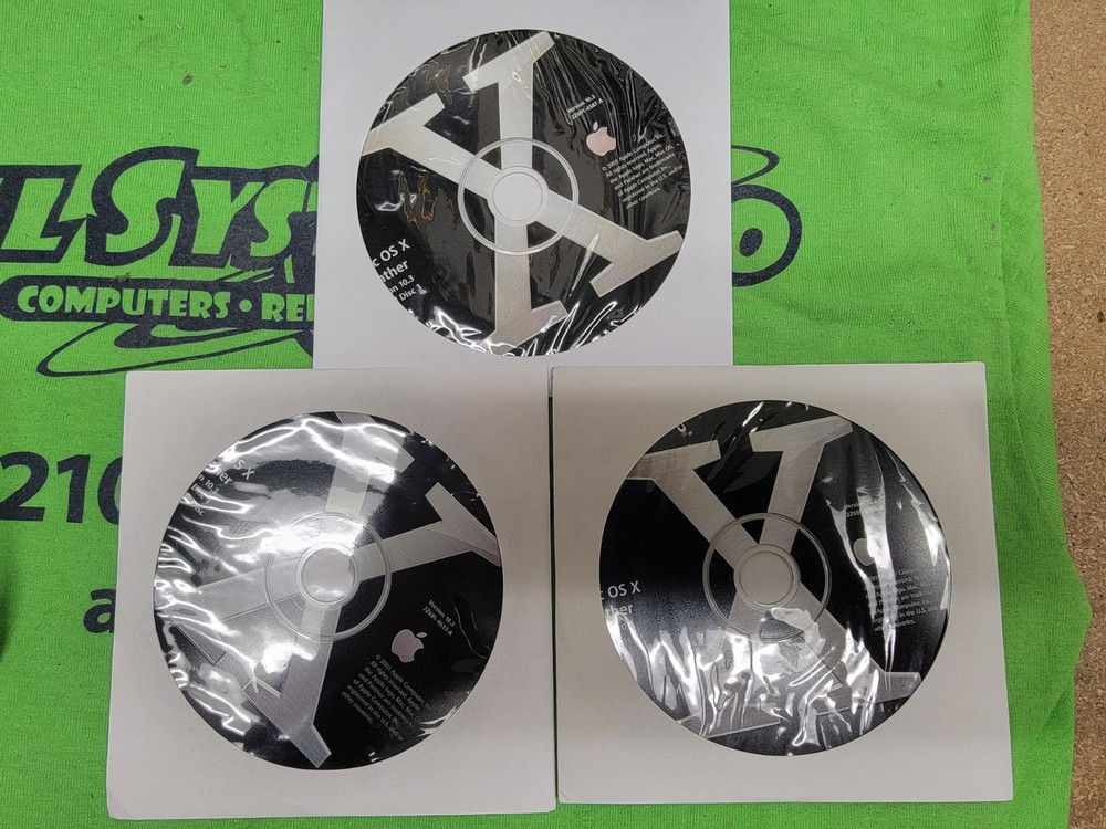 APPLE MAC OS X PANTHER VERSION 10.3 - THREE DISCS