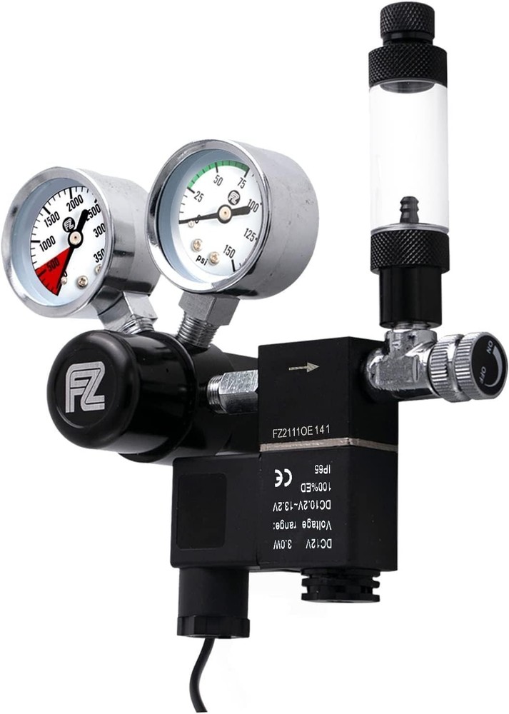 High Precision DC CO2 Regulator with Bubble Counter & Check Valve for Aquariums