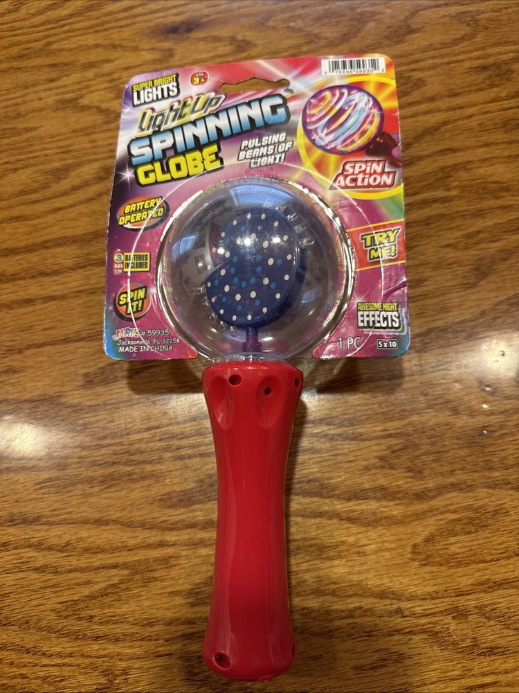 Light Up Spinning Globe for Kids with LED Lights New