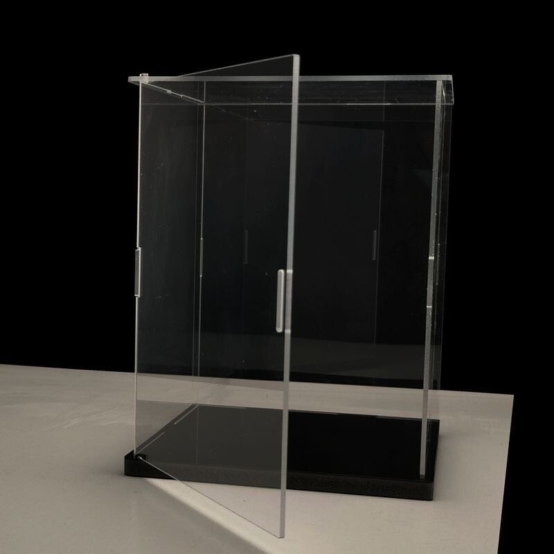 Front Open Acrylic Plastic Display Case Box Dustproof Self-Assembly Various Size
