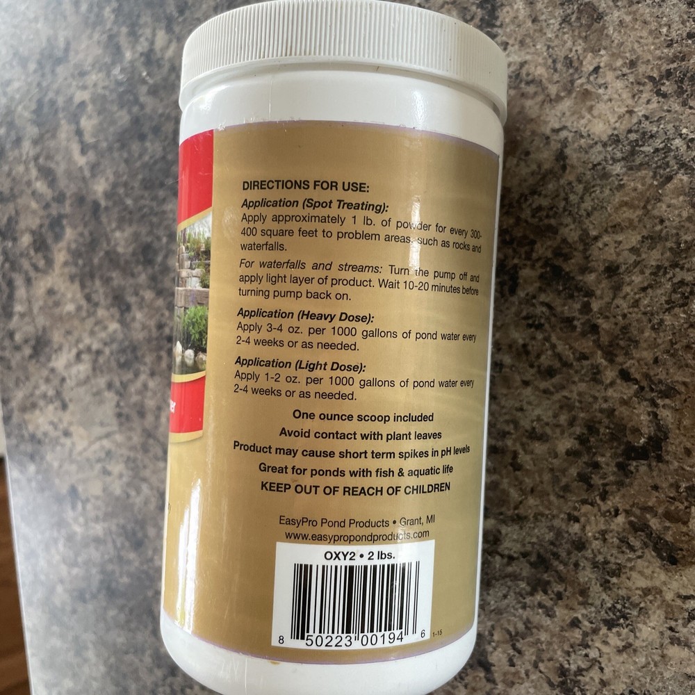 EasyPro Pond Rock Waterfall Cleaner - Oxygen Based Treatment - Used