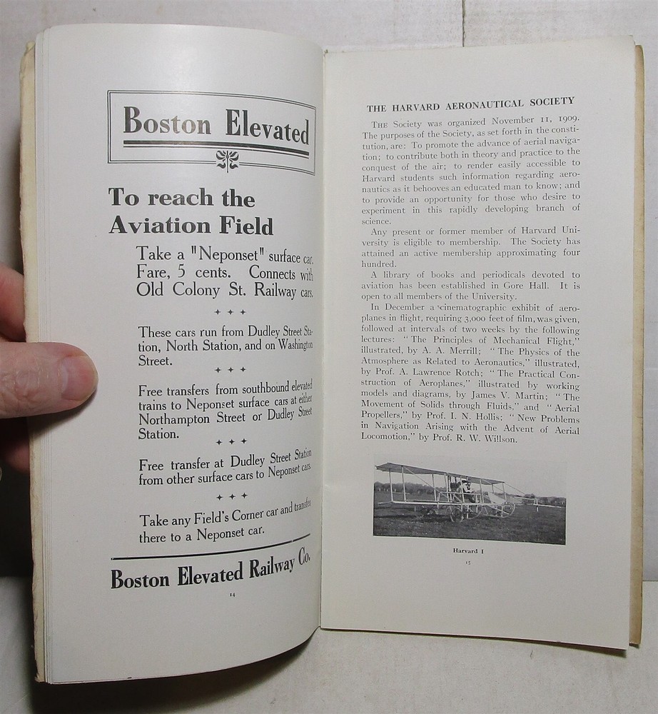 Original 1910 Harvard-Boston Aero Meet program with supplement