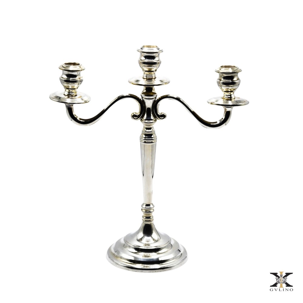 800 CAN.1 Silver Three Flame Chandelier