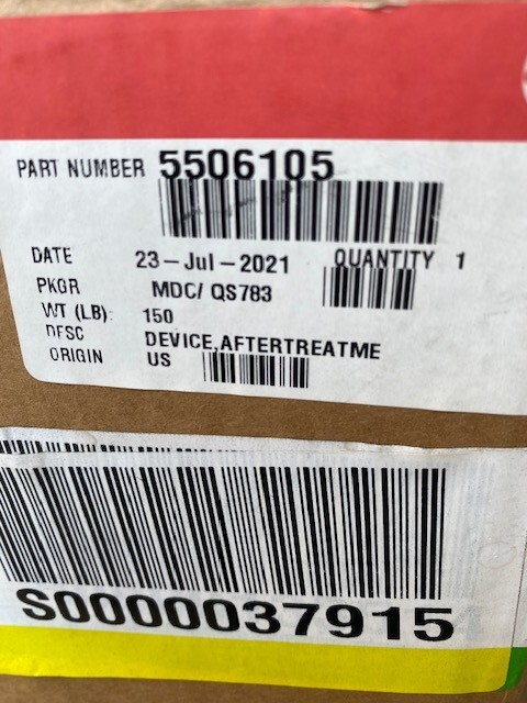 Cummins Aftertreatment Device - 5506105
