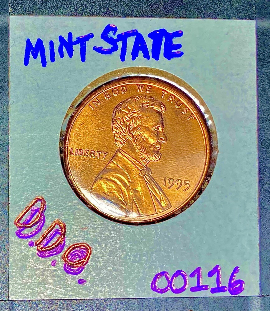 1995 Lincoln Cent DDO High Grade Mint State