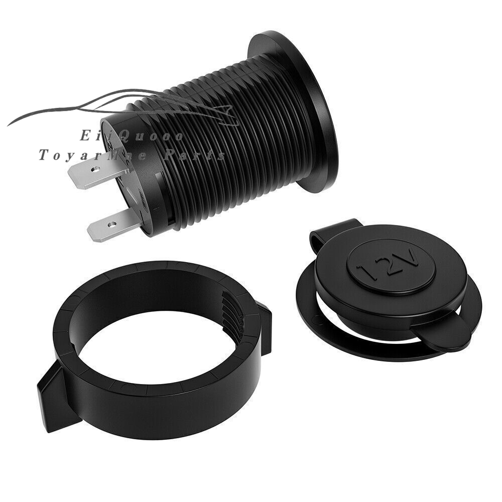 12V Waterproof Car Cigarette Lighter Socket Outlet Charger Power Adapter Plug
