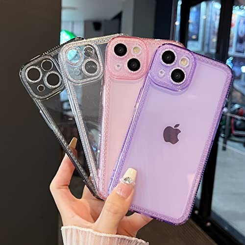 Designed for iPhone 14 Plus/15 Plus 6.7 inch,Sparkly Cute Clear Case