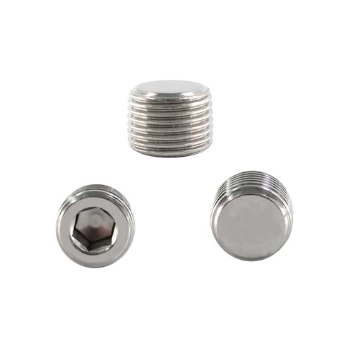 Pipe Fitting Hexagonal Countersunk Male Thread Pipe 1/2" NPT Stainless Steel
