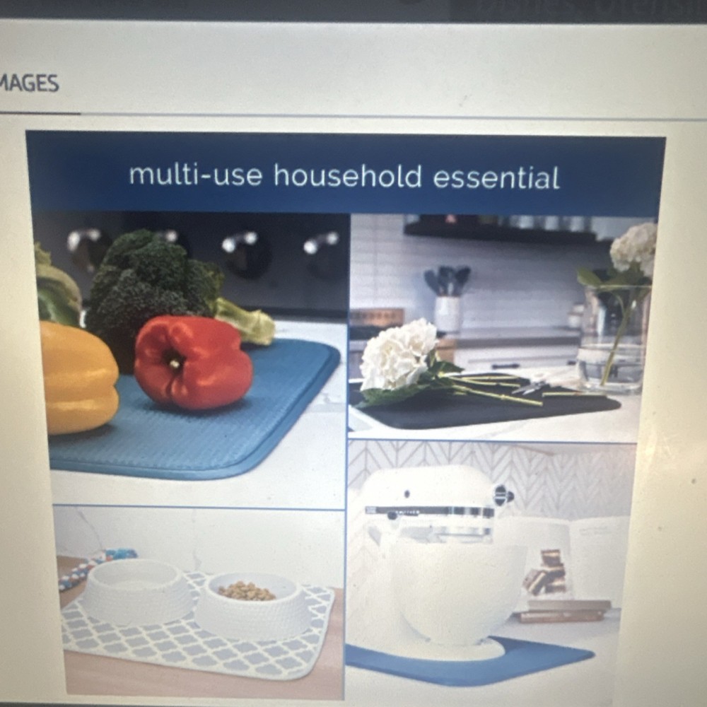 Green Microfiber Dish Drying Mat Solid Modern Machine Washable Kitchen Essential