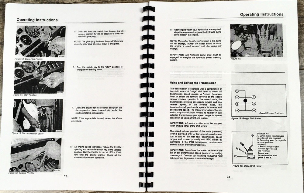 Belarus 400A 400AN 420A 420AN Tractor Operators Manual Owners Book