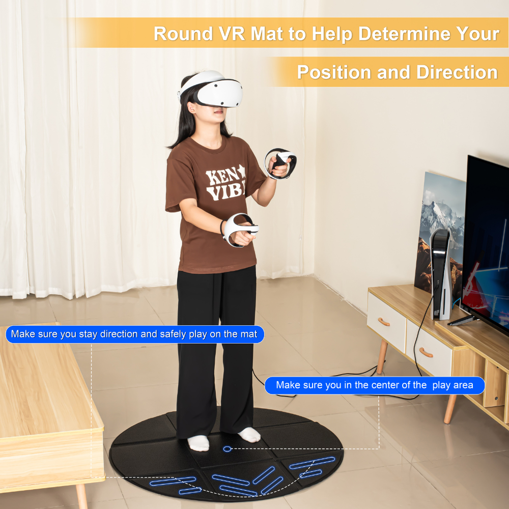VR Mat- Foldable for Meta Quest 3/3S/2, HTC Vive PSVR2 Vision Pro Valve Index