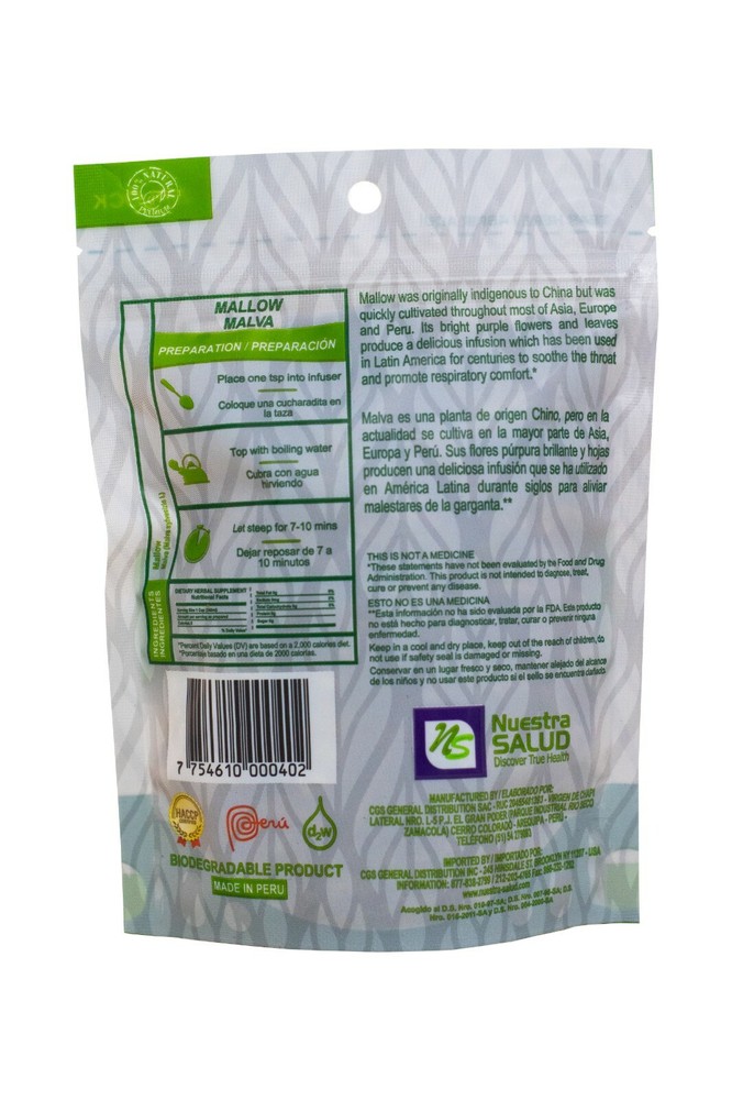 Mallow Tea Malva Herbal Infusion Tea Value Pack (30g) Zip lock