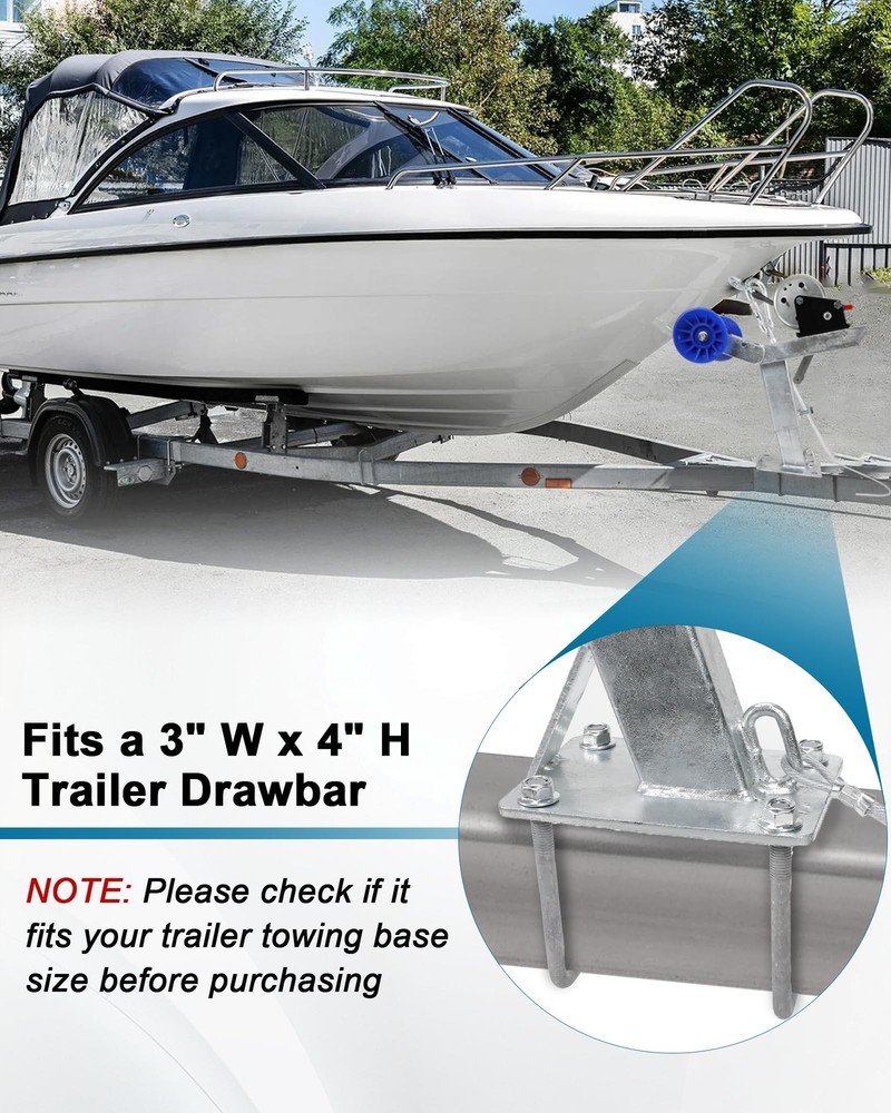 Adjustable Boat Trailer Winch Stand with Roller, Boat Trailer Winch Post, Fit...