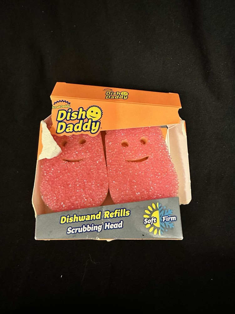 Dish Daddy Dishwand Refills Scrubbing Head 2 Pack Damaged Box