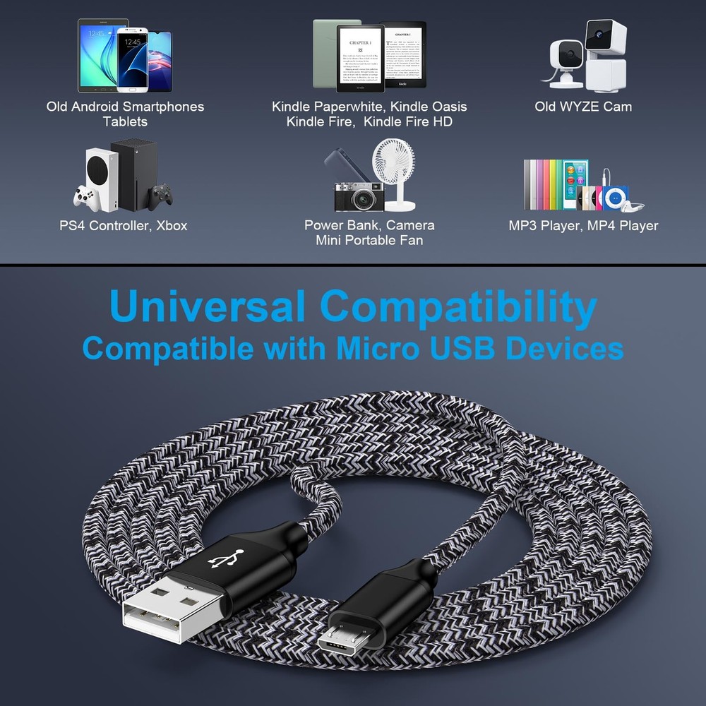 Charger Cord Replacement for Kindle Paperwhite/Oasis/E-Reader/Fire/Fire Black