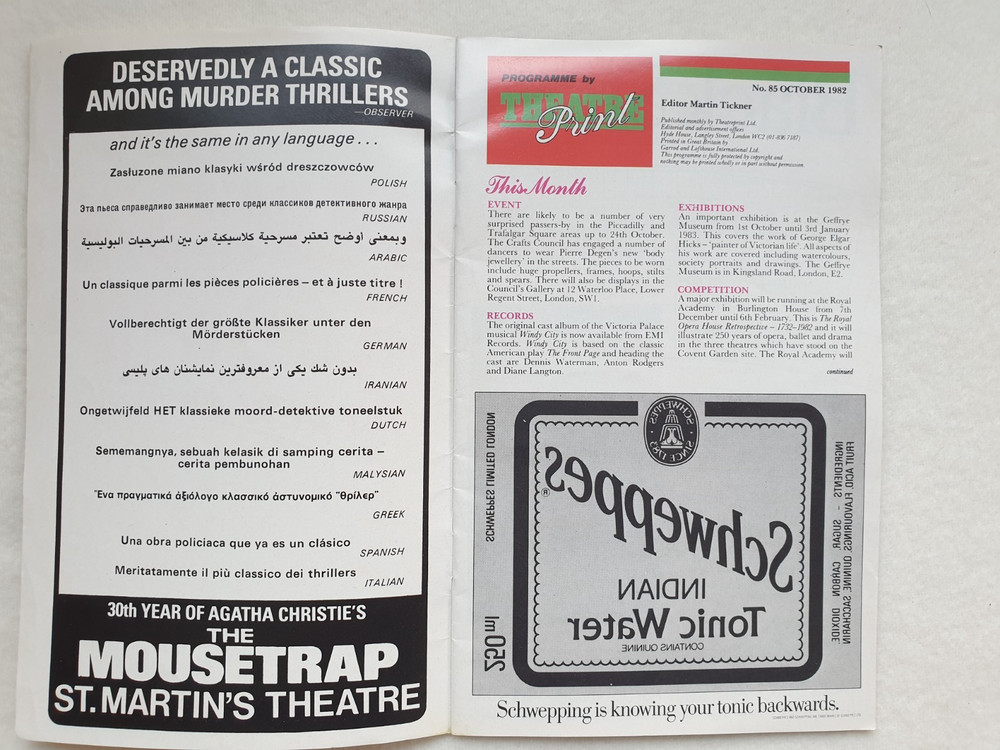 JOB LOT MUSICAL THEATRE PROGRAMMES