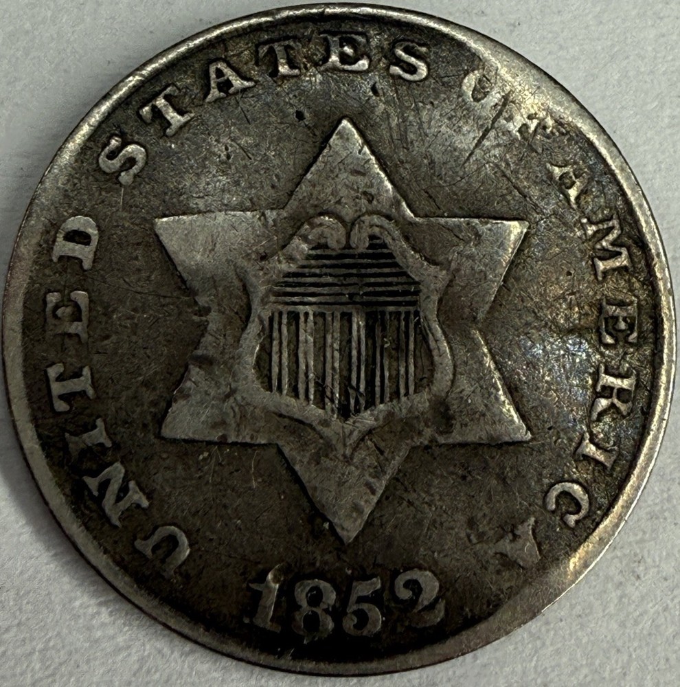 1852 3 Cent Trime 3c Exact Coin Imaged #3C155