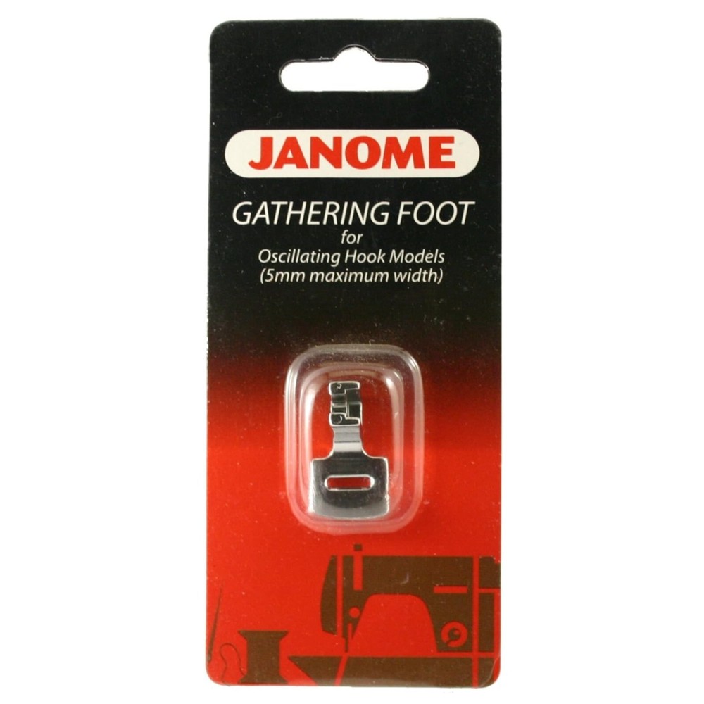 Janome Gathering Foot for Oscillating Hook Models 5mm Maximum Width NEW