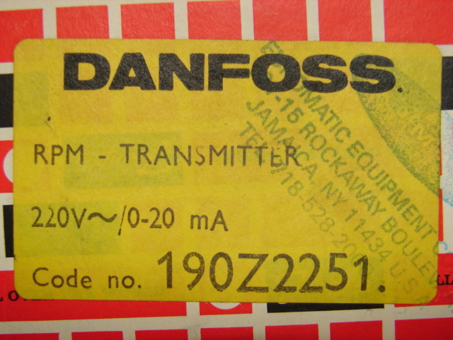 DANFOSS 190Z2251 TRANSMITTER ***NIB***