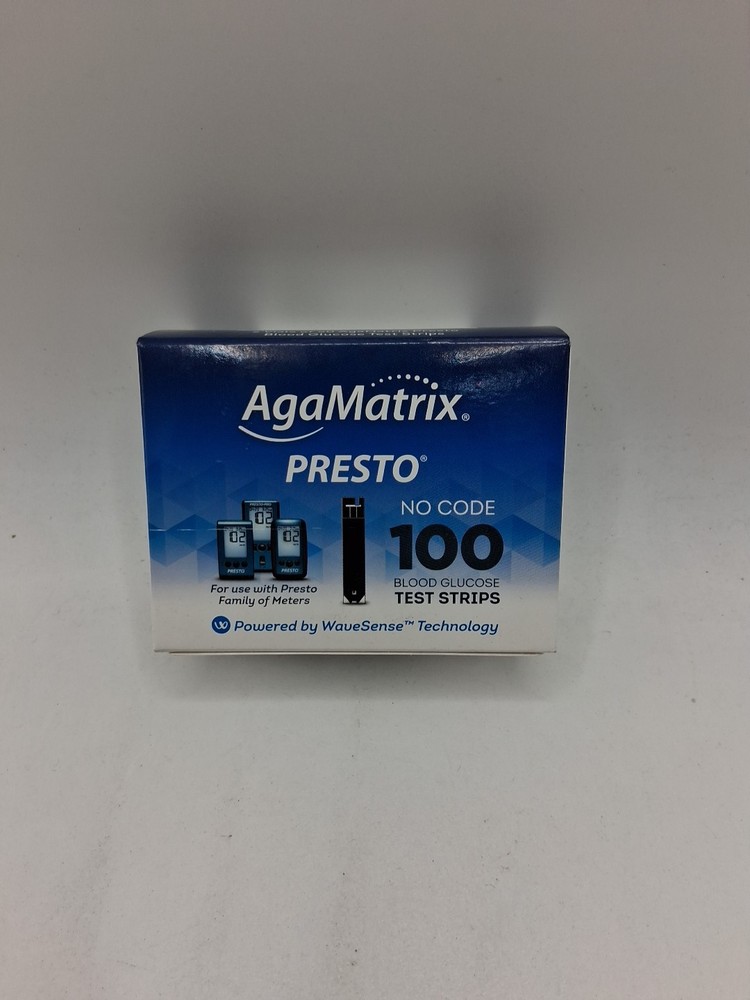 Agamatrix Presto Test Strips 100Ct. Exp:09/302026