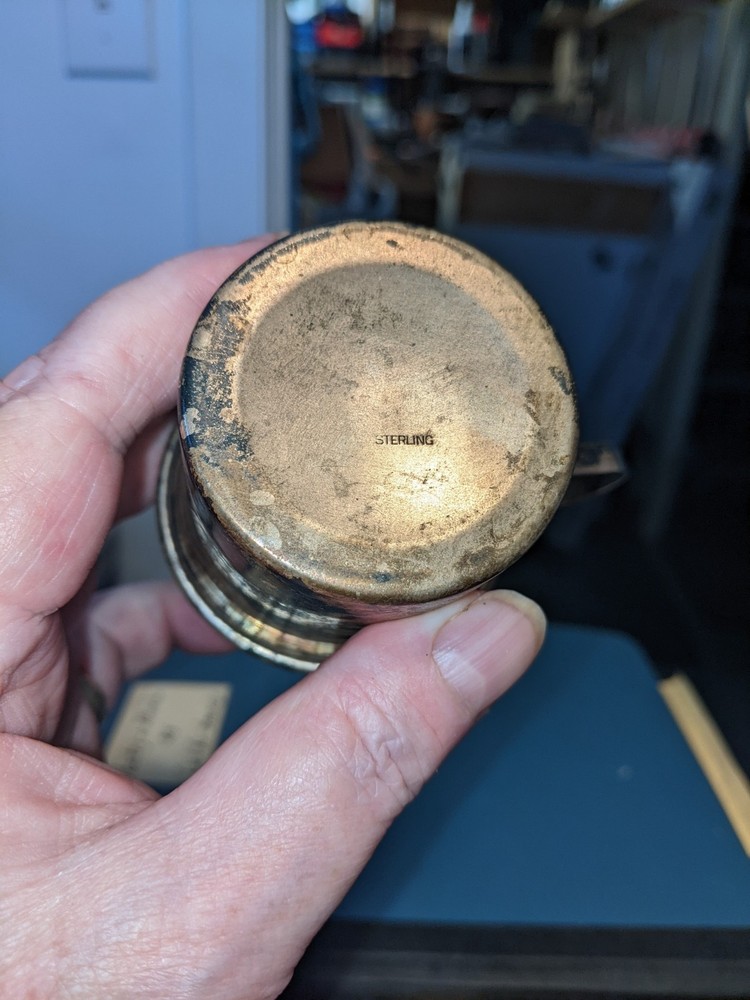 Solid Silver Baby Cup That's Over 100 Years Old With Engraved S