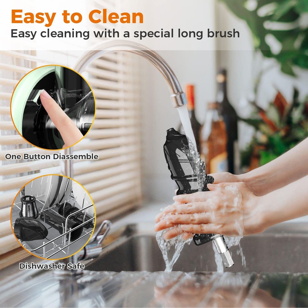 Juicer Machine, Cold Press Juicer with 2 Speed Modes, Slow Masticating Juicer...