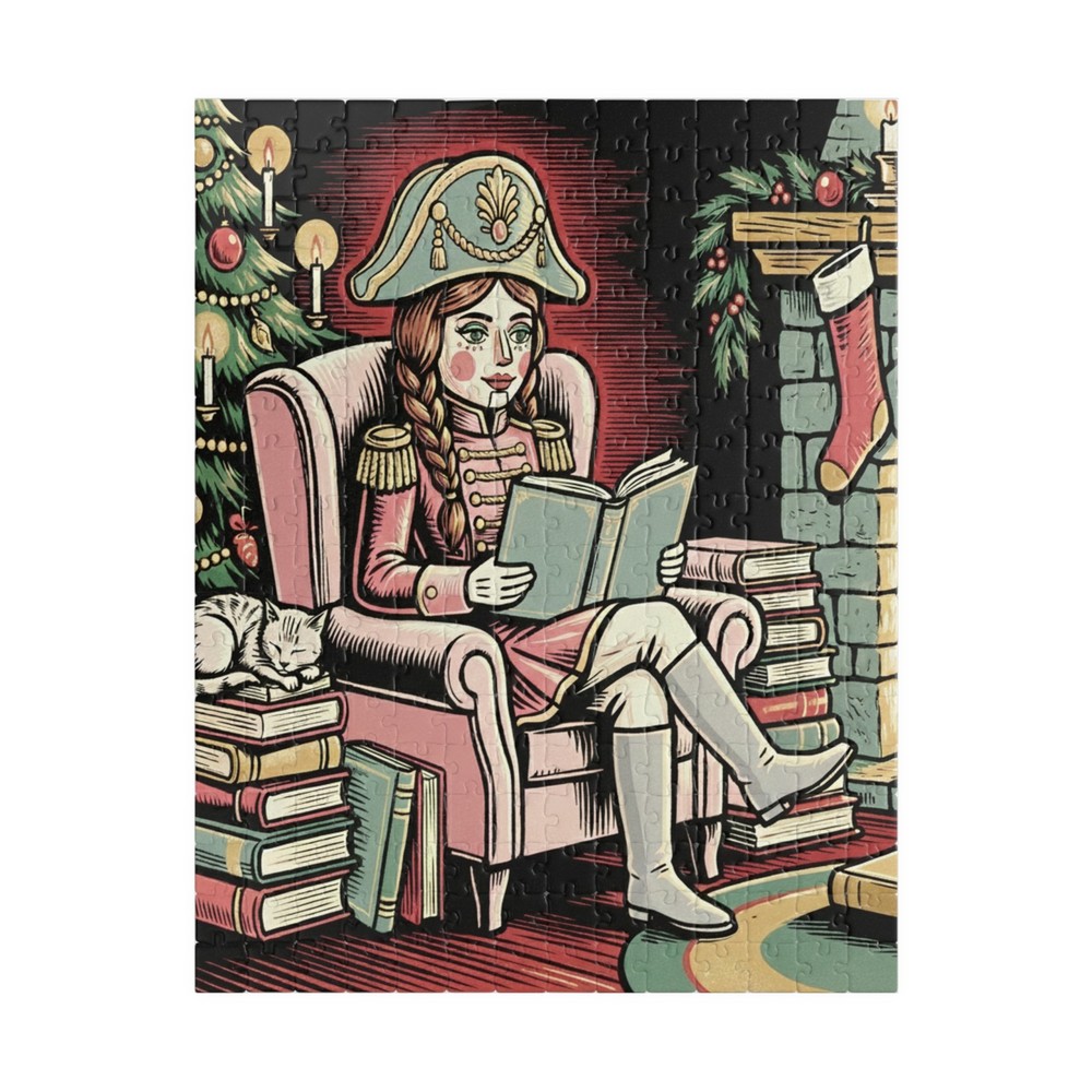 Female Pink Nutcracker Reading Puzzle | Holiday Jigsaw 252