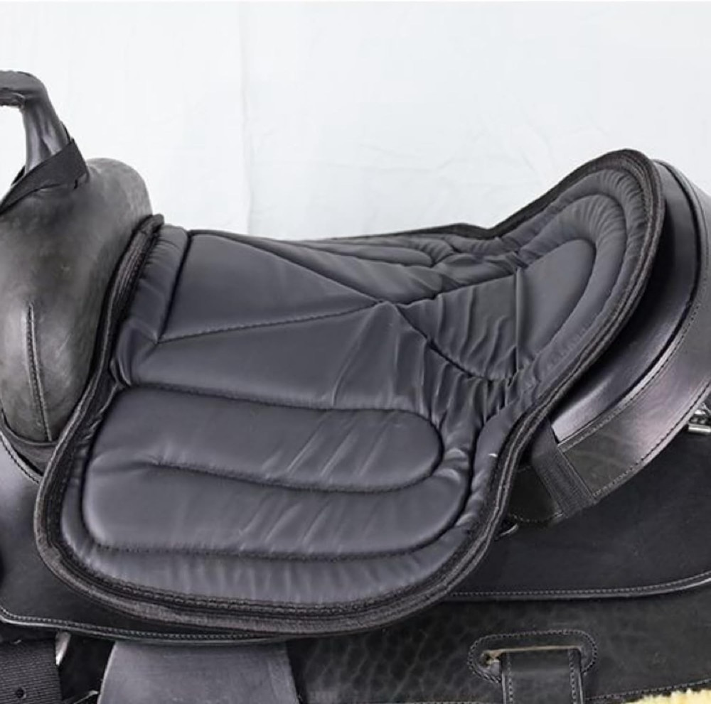 Seat Cushion Saddle Pad for Horses-Black