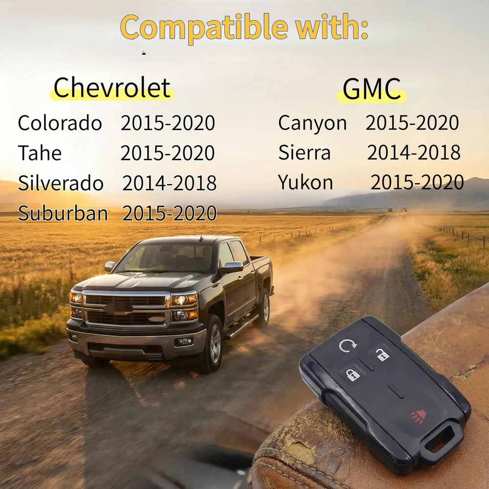 DIY Keyless Entry Remote Start Replacement Kit for Chevy Silverado GMC 2014-2020