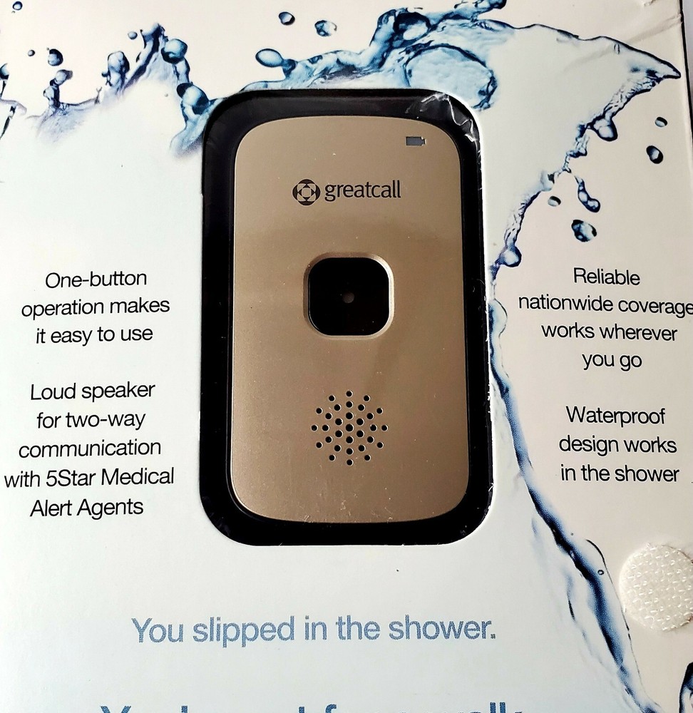 Greatcall Splash Urgent Response Device. Waterproof New.