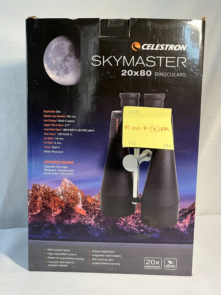 Celestron SkyMaster Black Ultra Sharp Focus Multi-Coated 20x80 Hunting Binocular